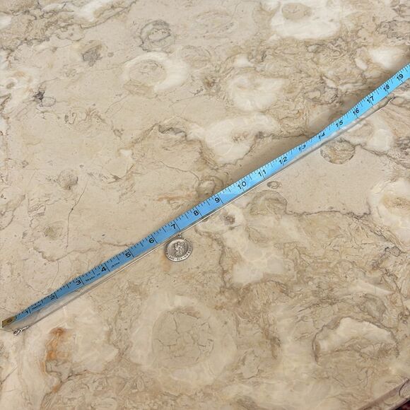 Rare Vintage Theda Sterling Silver St. Christopher Medal & Chain Unisex - Picture 9 of 11